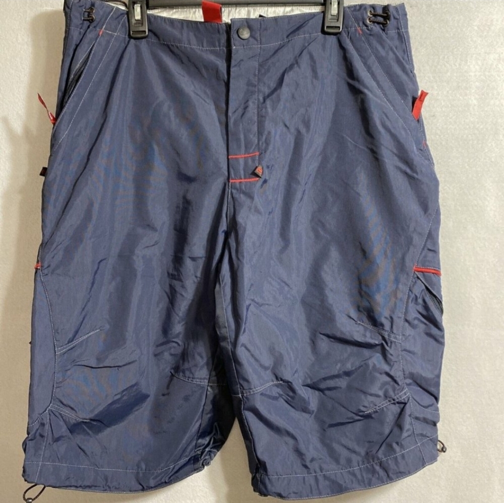 Vintage Ecko Unlimited Blue Bomber Style Multi-Pockets Men's Short Sz XL